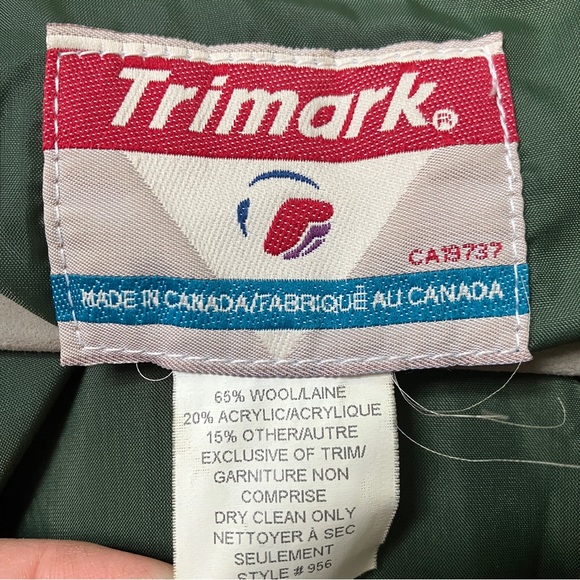 Vintage TriMark Enjoy Coca-Cola Plaid Wool Quarter Zip Lined Sweater Jacket - Picture 5 of 6